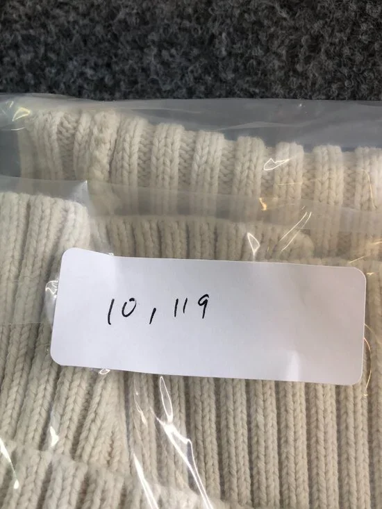 J Crew Sweater Womens XS Beige Cotton Fisherman Long Sleeve Boxy Turtleneck - Picture 7 of 7